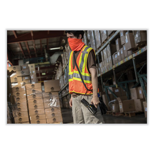 Image of ergodyneÂ® GloWear 8229Z Class 2 Economy Two-Tone Zipper Vest, Polyester, Large/X-Large, Orange