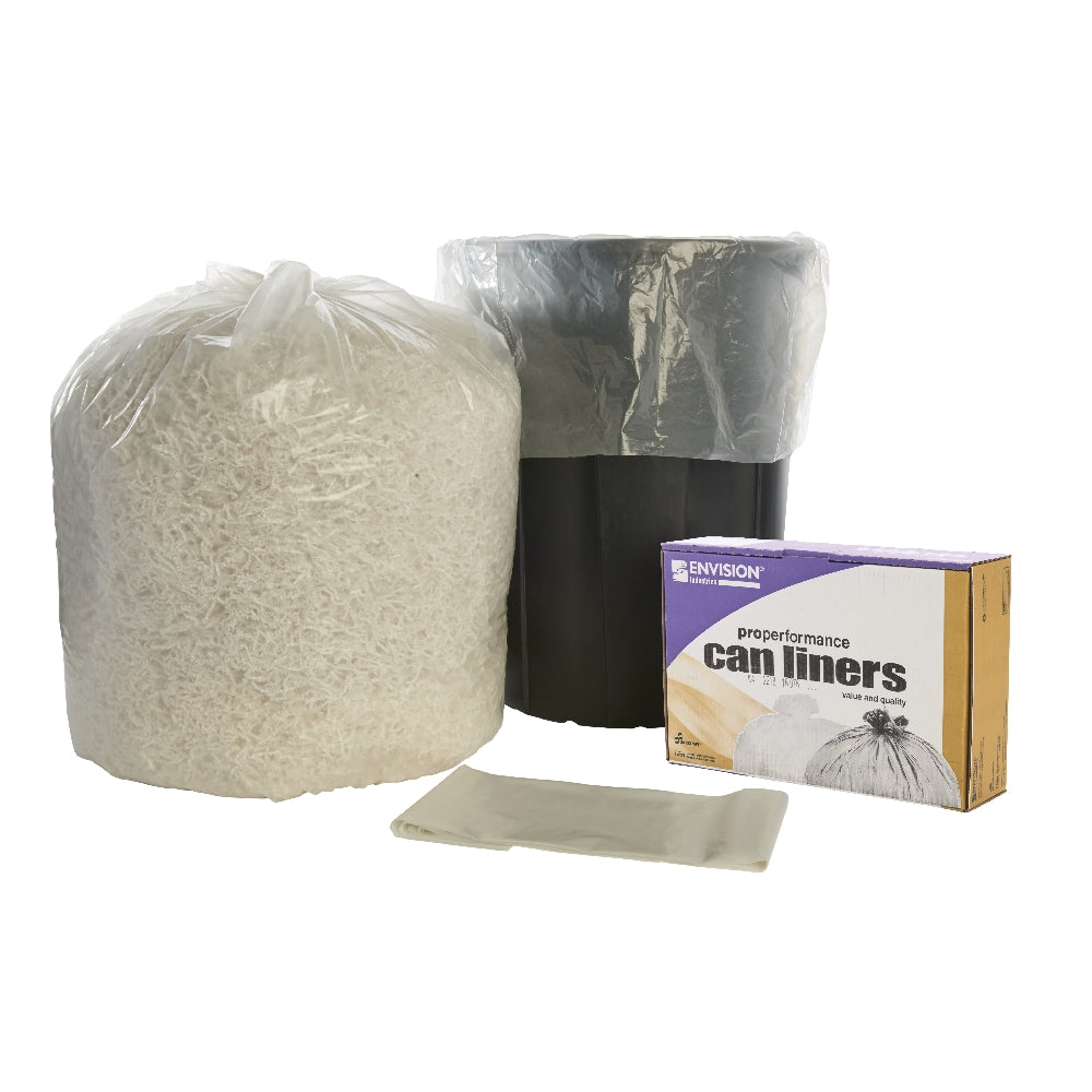 Image of SKILCRAFT® ProPerformance Can Liners, Linear Low Density, Extra Extra Heavy Duty, Clear, 40" x 48" - 40-45 Gallon - 1.5mil