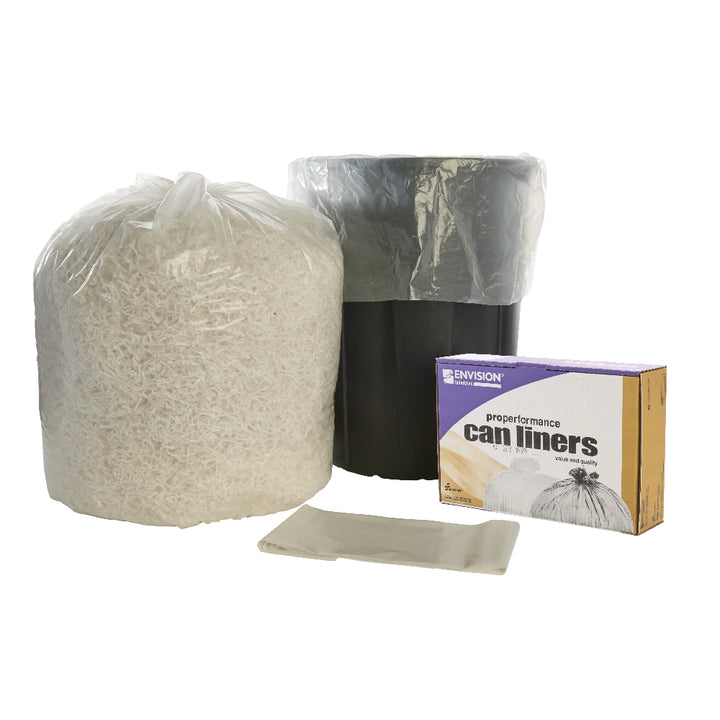 Image of SKILCRAFT® ProPerformance Can Liners, Linear Low Density, Extra Extra Heavy Duty, Clear, 40" x 48" - 40-45 Gallon - 1.5mil