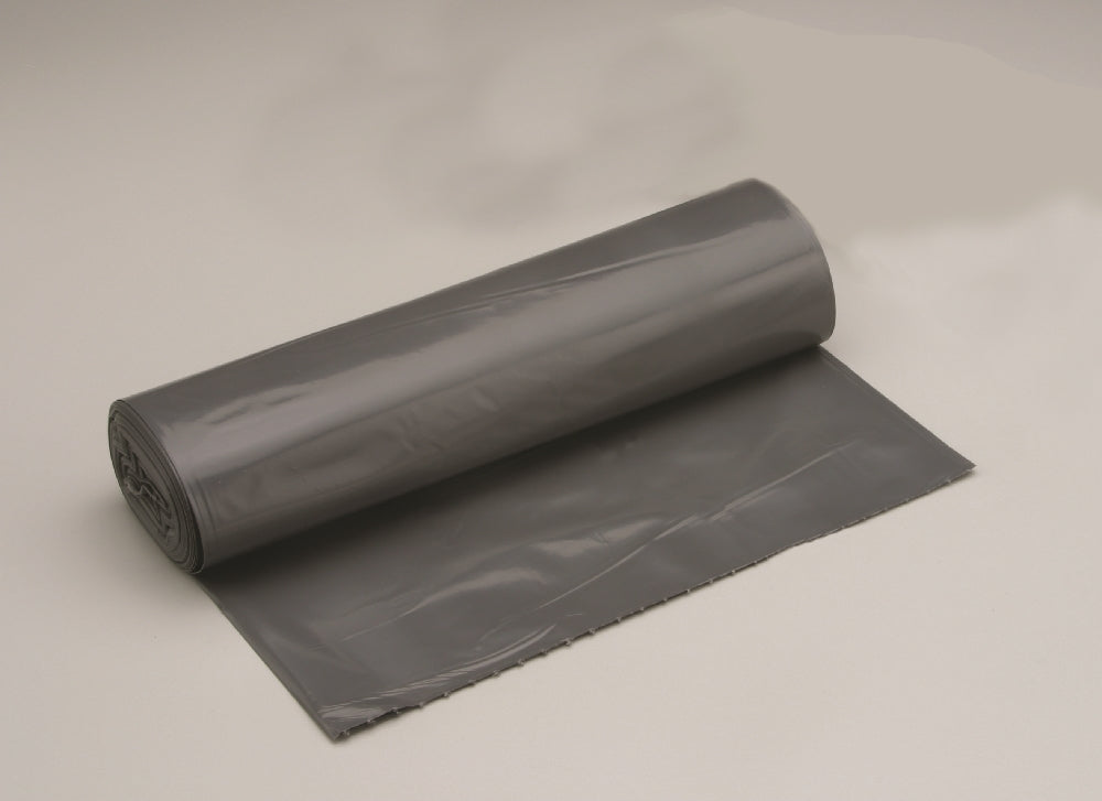 Image of SKILCRAFT® Coreless Roll Can Liners, Medium Duty, Gray, 36" x 58" - 57 Gallon - 0.7mil