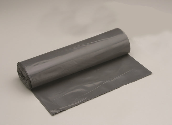 Image of SKILCRAFT® Coreless Roll Can Liners, Medium Duty, Gray, 36" x 58" - 57 Gallon - 0.7mil
