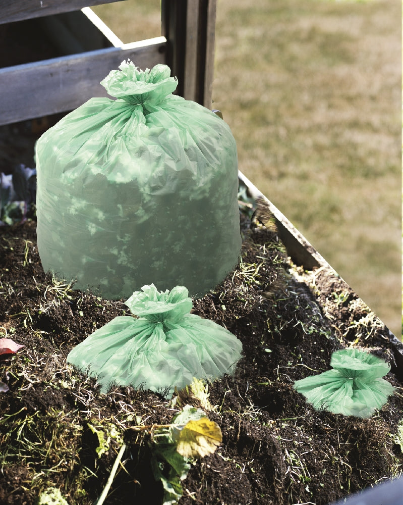 Image of SKILCRAFT® ASTM 6400 Compostable Bag, Extra-Heavy-Duty, 30" x 39" - 30 Gallon - 1.1mil