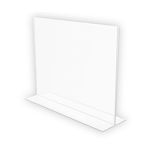 Image of deflecto® 879301 Anti-Glare Stand Up Double Sided Sign Holder, 8.5 X 11, Clear