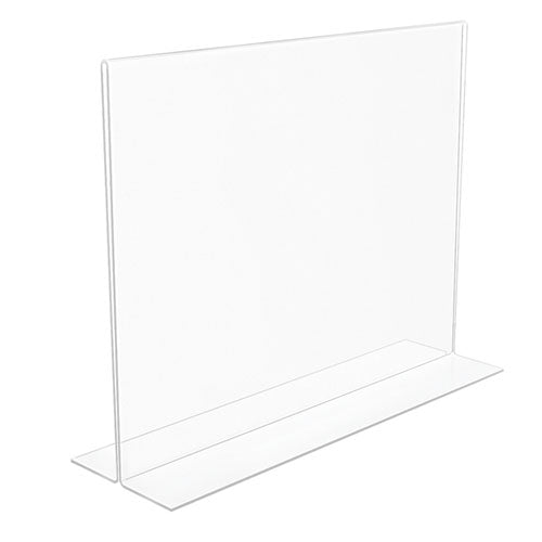 Image of deflecto® 879301 Anti-Glare Stand Up Double Sided Sign Holder, 8.5 X 11, Clear