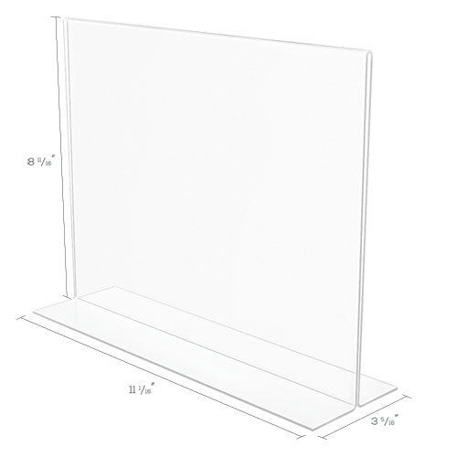 Image of deflecto® 879301 Anti-Glare Stand Up Double Sided Sign Holder, 8.5 X 11, Clear