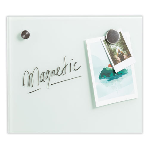 Image of U Brands 2298U00-01 Glass Dry Erase Board, 36" x 24" (Actual Size: 35" x 23"), White Surface