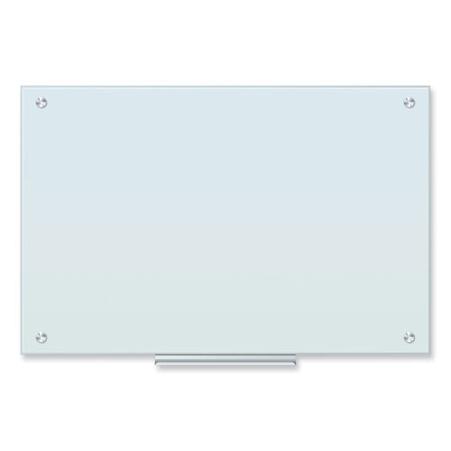Image of U Brands 2298U00-01 Glass Dry Erase Board, 36" x 24" (Actual Size: 35" x 23"), White Surface