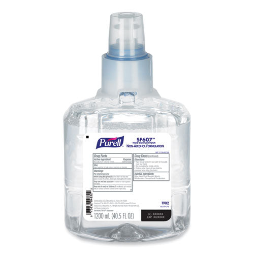 Image of PURELL® 1902-02 SF607 Instant Hand Sanitizer Foam, 1,200 mL Refill, Fragrance-Free, 2/Carton