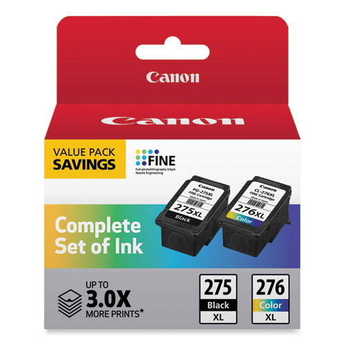 Image of Canon® 4981C008 4981C008 (PG-275XL/CL-276XL) High-Yield Multipack Ink, Black/Tri-Color