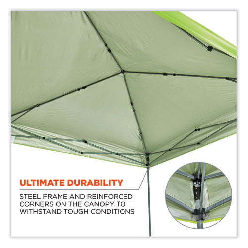 Image of ergodyne® 12910 Shax 6010 Lightweight Pop-Up Tent, Single Skin, 10 ft x 10 ft, Polyester/Steel, Lime