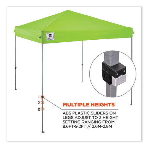 Image of ergodyne® 12910 Shax 6010 Lightweight Pop-Up Tent, Single Skin, 10 ft x 10 ft, Polyester/Steel, Lime