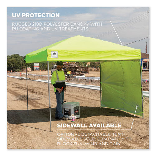 Image of ergodyne® 12910 Shax 6010 Lightweight Pop-Up Tent, Single Skin, 10 ft x 10 ft, Polyester/Steel, Lime