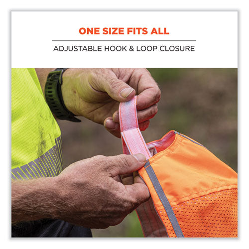 Image of ergodyne® 23238 GloWear 8930 Hi-Vis Baseball Cap, Polyester, One Size Fits Most, Orange