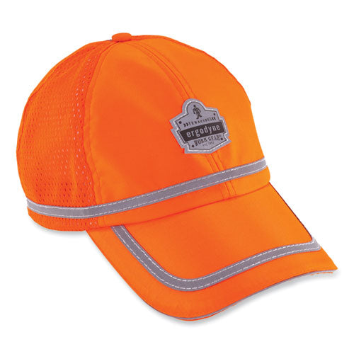 Image of ergodyne® 23238 GloWear 8930 Hi-Vis Baseball Cap, Polyester, One Size Fits Most, Orange