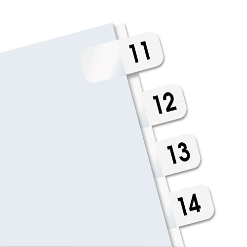 Image of Redi-Tag® 31002 Legal Index Tabs, Preprinted Numeric: 11 to 20, 1/12-Cut, White, 0.44" Wide, 104/Pack