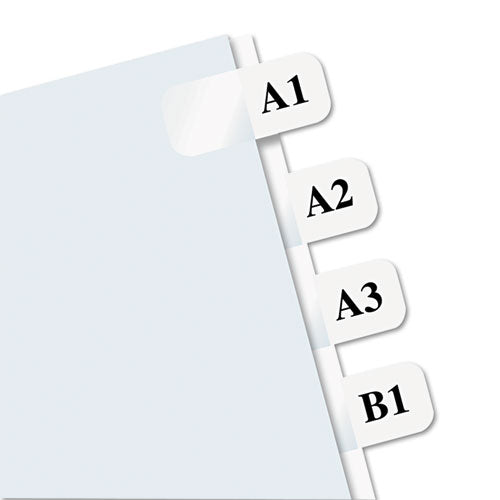 Image of Redi-Tag® B33001 Laser Printable Index Tabs, 1/12-Cut, White, 0.44" Wide, 180/Pack