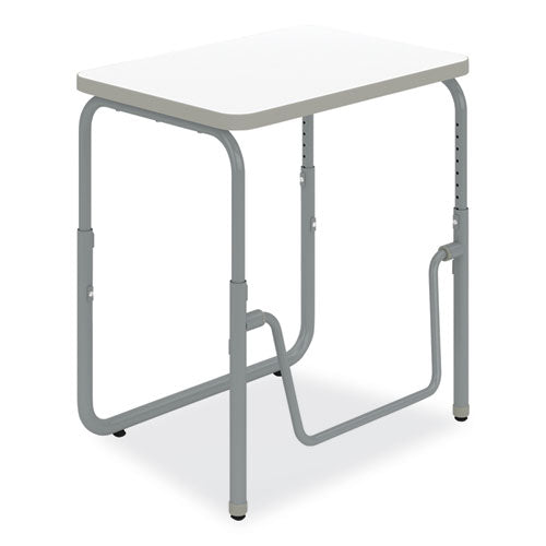 Image of Safco® 1221DE AlphaBetter 2.0 Height-Adjust Student Desk with Pendulum Bar, 27.75 x 19.75 x 22 to 30, Dry Erase