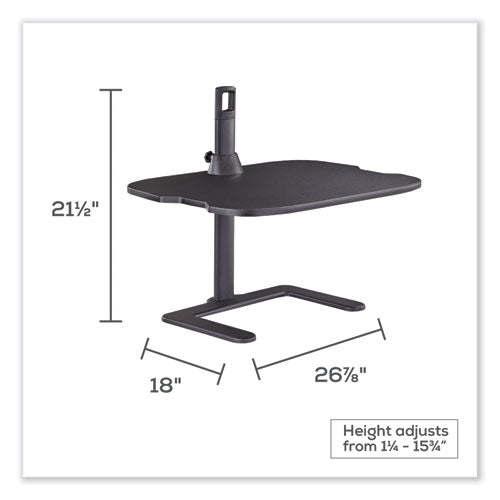 Image of Safco® 2180BL Stance Height-Adjustable Laptop Stand, 26.9 x 18 x 1.25 to 15.75, Black, Supports 15 lbs