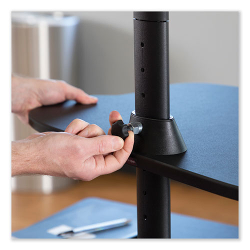 Image of Safco® 2180BL Stance Height-Adjustable Laptop Stand, 26.9 x 18 x 1.25 to 15.75, Black, Supports 15 lbs