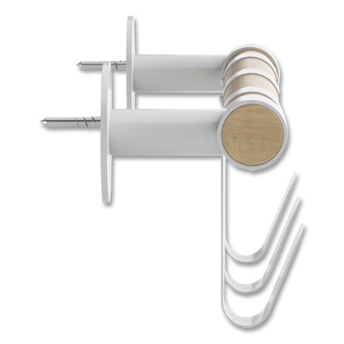 Image of Safco® 4263WH Resi Coat Wall Rack, 3 Hook, 19.75w x 4.25d x 6h, White