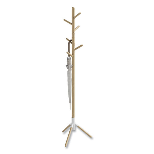 Image of Safco® 4265WH Resi Standing Coat Tree, 6 Hook, 17.25w x 17.25d x 69.5h, White