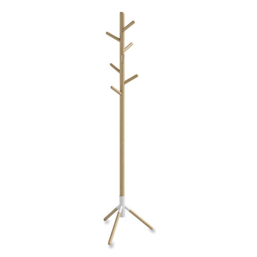 Image of Safco® 4265WH Resi Standing Coat Tree, 6 Hook, 17.25w x 17.25d x 69.5h, White