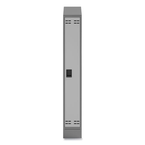 Image of Safco® 5516GR Single Sloped Metal Locker Hood Addition, 12w x 18d x 6h, Gray