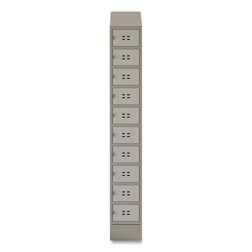 Image of Safco® 5516TN Single Sloped Metal Locker Hood Addition, 12w x 18d x 6h, Tan