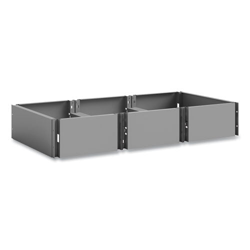 Image of Safco® 5520GR Triple Continuous Metal Locker Base Addition, 35w x 16d x 5.75h, Gray