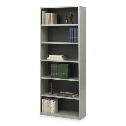 Image of Safco® 7174GR ValueMate Economy Bookcase, Six-Shelf, 31.75w x 13.5d x 80h, Gray