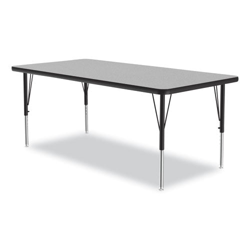 Image of Correll® 3060TF1595K4 Height-Adjustable Activity Tables, Rectangular, 60w x 30d x 19h, Gray Granite, 4/Pallet