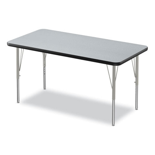Image of Correll® 2448TF15954P Height-Adjustable Activity Tables, Rectangular, 48w x 24d x 10h, Gray Granite, 4/Pallet