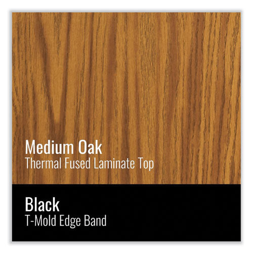 Image of Correll® 2448TF06954P Height-Adjustable Activity Tables, Rectangular, 48w x 24d x 10h, Medium Oak, 4/Pallet