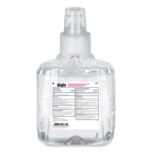 Image of GOJO® 1912-02 Antibacterial Foam Hand Wash Refill, For LTX-12 Dispenser, Plum Scent, 1,200 mL, 2/Carton