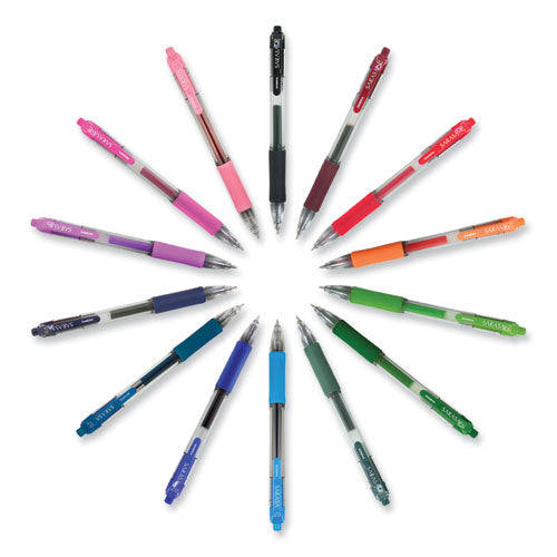Image of Zebra® 46824 Sarasa Dry Gel X20 Gel Pen, Retractable, Medium 0.7 Mm, Assorted Ink And Barrel Colors, 14/pack