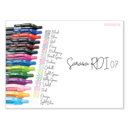 Image of Zebra® 46824 Sarasa Dry Gel X20 Gel Pen, Retractable, Medium 0.7 Mm, Assorted Ink And Barrel Colors, 14/pack