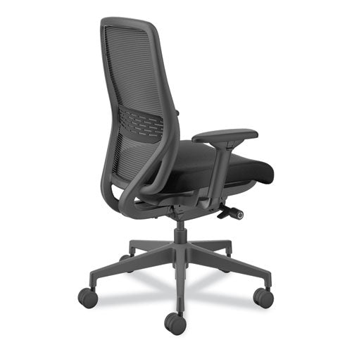 Image of HONÂ® Nucleus Series Recharge Task Chair, Supports Up to 300 lb, 16.63 to 21.13 Seat Height, Black Seat/Back, Black Base