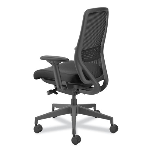 Image of HONÂ® Nucleus Series Recharge Task Chair, Supports Up to 300 lb, 16.63 to 21.13 Seat Height, Black Seat/Back, Black Base
