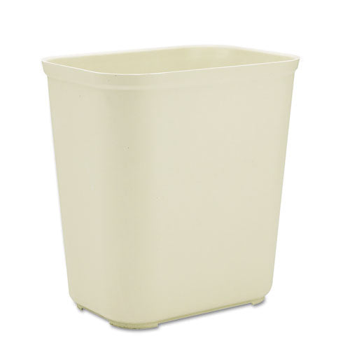 Image of Rubbermaid® Commercial FG254300BEIG Fiberglass Wastebasket, 7 gal, Fiberglass, Beige