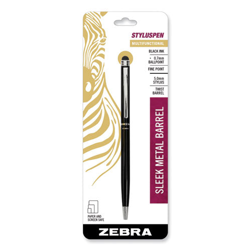Image of Zebra® 33111 Styluspen Twist Ballpoint Pen/stylus, Black
