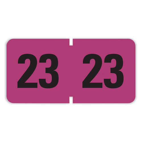 Image of Smead 68323 Yearly End Tab File Folder Labels, 23, 0.75 x 1.5, Purple, 500 Labels/Roll