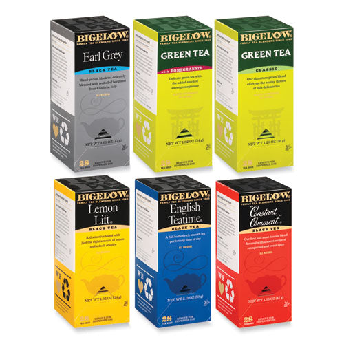 Image of Bigelow® RCB15577 Assorted Tea Packs, Six Flavors, 28/BX, 168/Carton