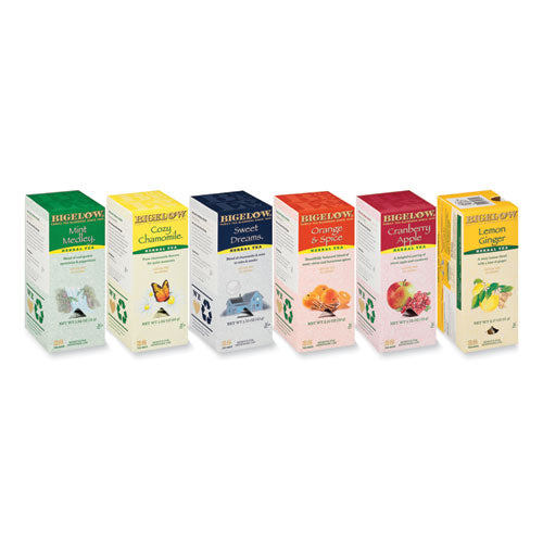 Image of Bigelow® RCB17578 Assorted Tea Packs, Six Flavors, 28/box, 168/carton