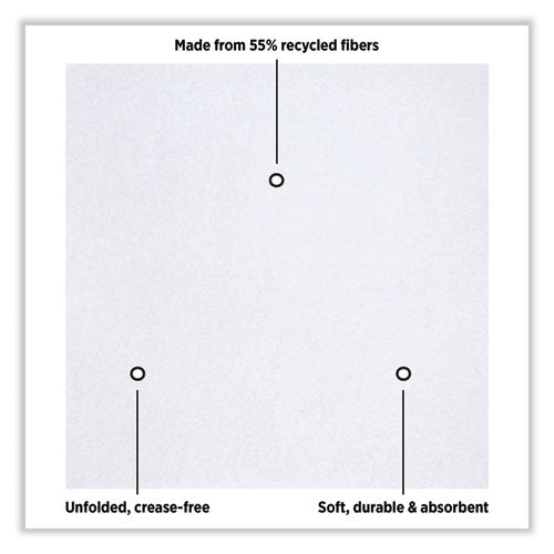 Image of Hoffmaster® 125702 Linen-Like Natural Flat Pack Napkin, 16 x 16, White, 1,200/Carton