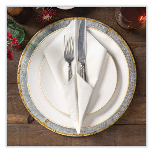 Image of Hoffmaster® 125702 Linen-Like Natural Flat Pack Napkin, 16 x 16, White, 1,200/Carton