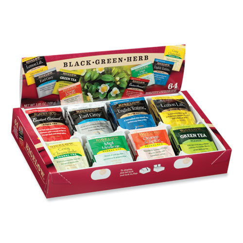 Image of Bigelow® RCB10568 Variety Pack Assorted Tea Bags, Individually Wrapped, 64 Tea Bags/box
