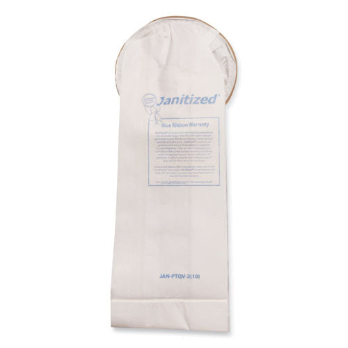 Image of Janitized® JAN-PTQV-2(10) Vacuum Filter Bags Designed to Fit ProTeam 6 qt QuarterVac, 100/Carton