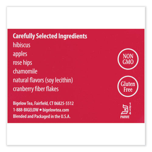 Image of Bigelow® RCB004001 Cranberry Apple Herbal Tea, 28/box