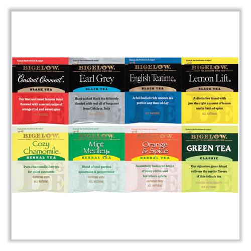 Image of Bigelow® RCB10568 Variety Pack Assorted Tea Bags, Individually Wrapped, 64 Tea Bags/box