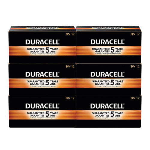 Image of Duracell® MN1604CT Coppertop Alkaline 9v Batteries, 72/carton